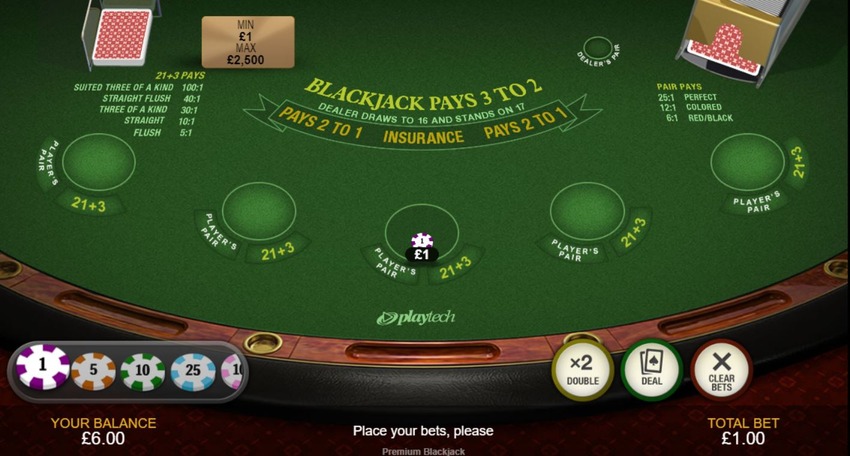 blackjack table