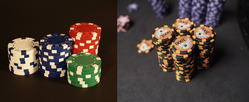casino chips and checks 