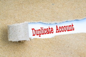 duplicate account 