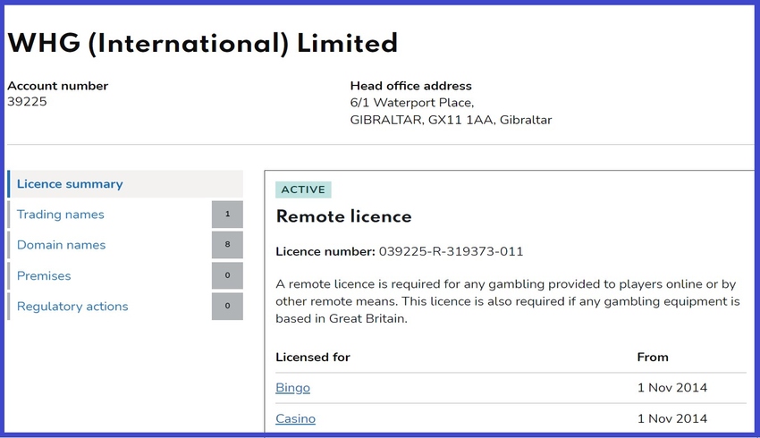 gambling operator license