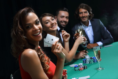 lady winning blackjack