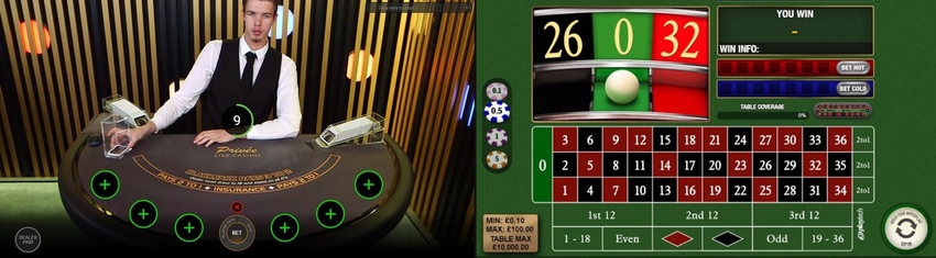 live dealer vs software