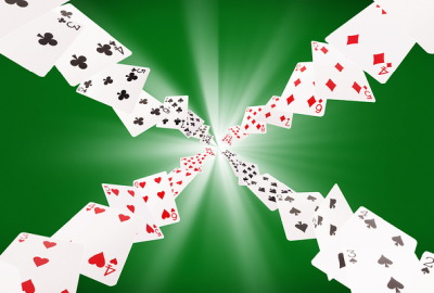 playing cards in suits