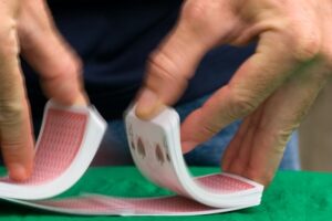 shuffling dealing cards