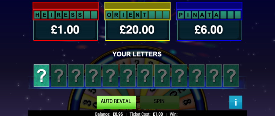 wheel of fortune instant win
