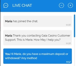 gala live chat support