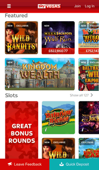 skyvegas casino mobile
