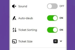 Turn off Auto Dab Online Bingo